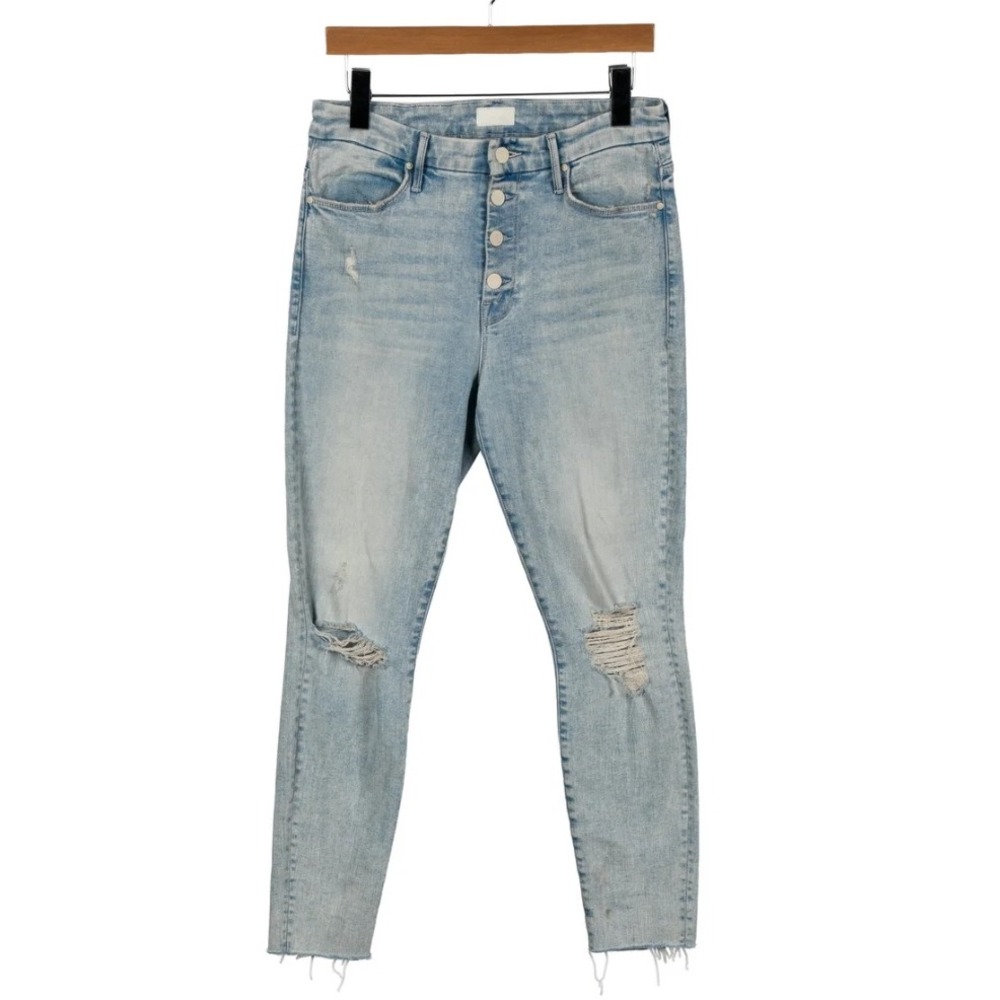 MOTHER Light Blue Ankle & Cropped Jeans